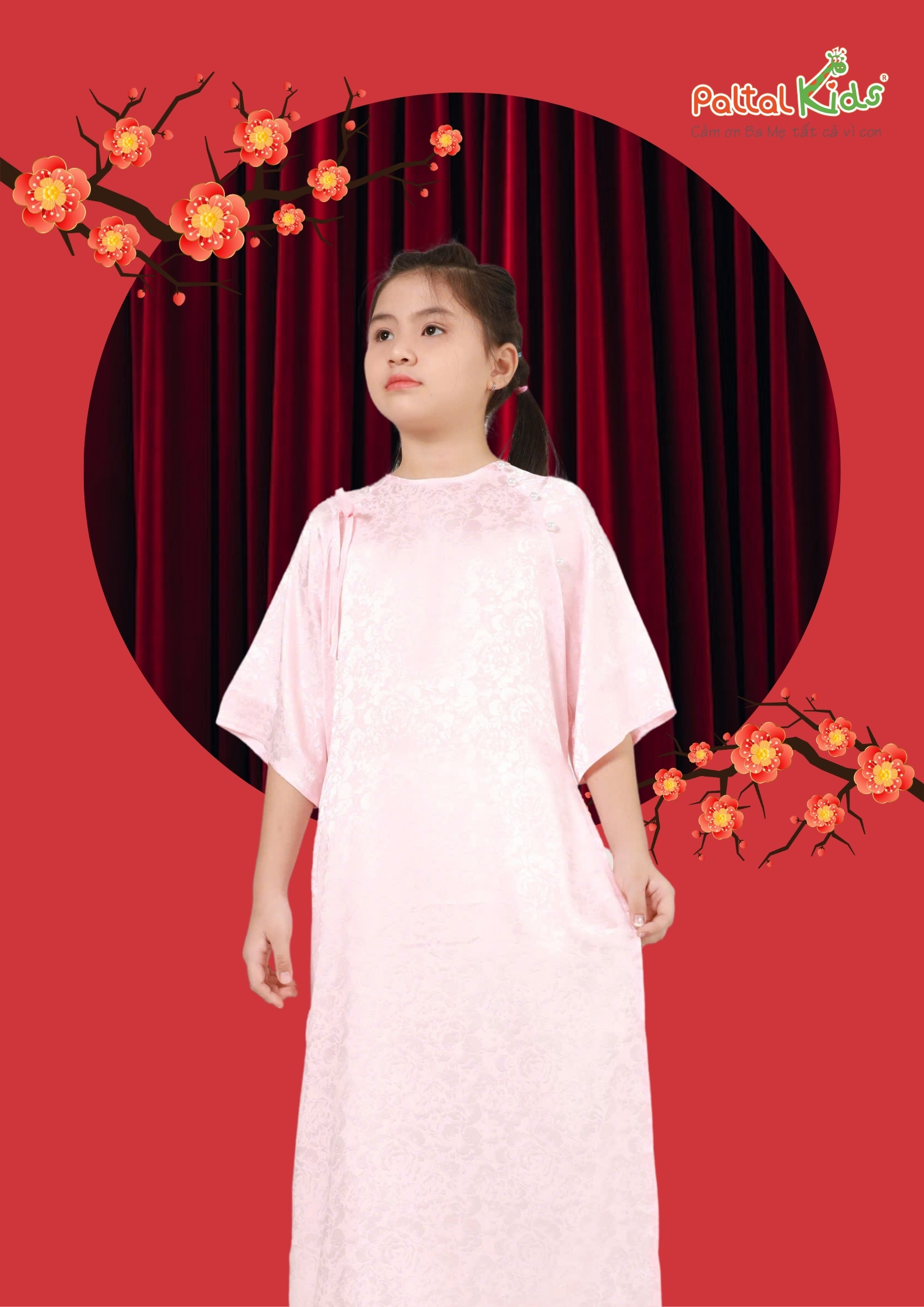 Set Áo Dài Gấm Mềm Cách Tân "Cô Ba Sài Gòn" Cao Cấp - 533 6078