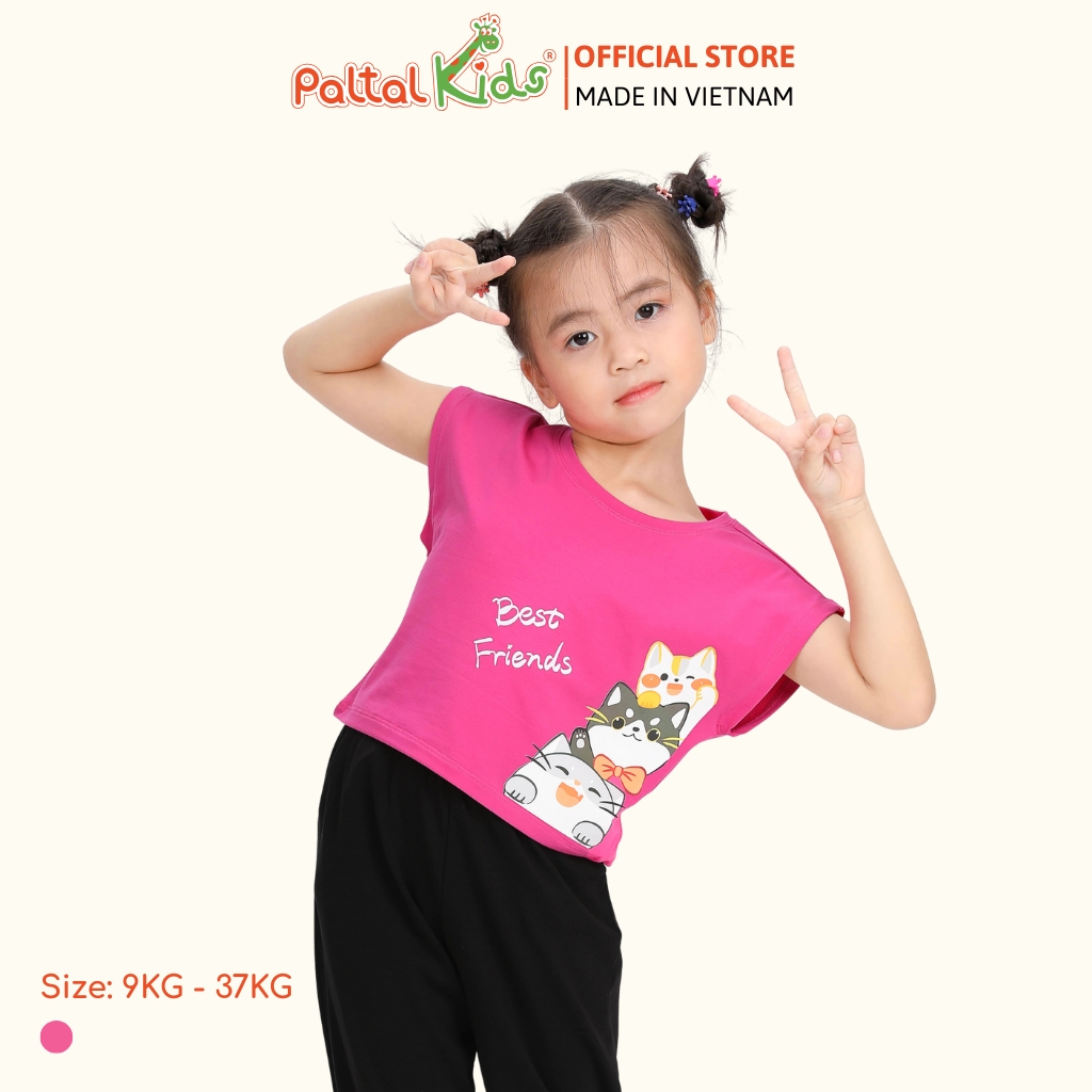 Áo Croptop Cotton Mỹ Bé Gái Cao Cấp - 020 1371