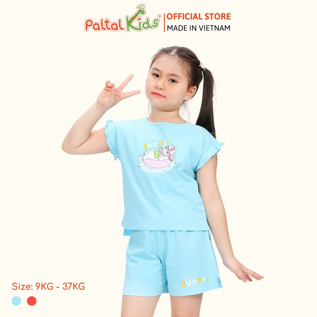 BST Mùa Hạ - Bộ Đùi Tay Ngắn Cotton Mỹ Bé Gái Cao Cấp - 025 5155