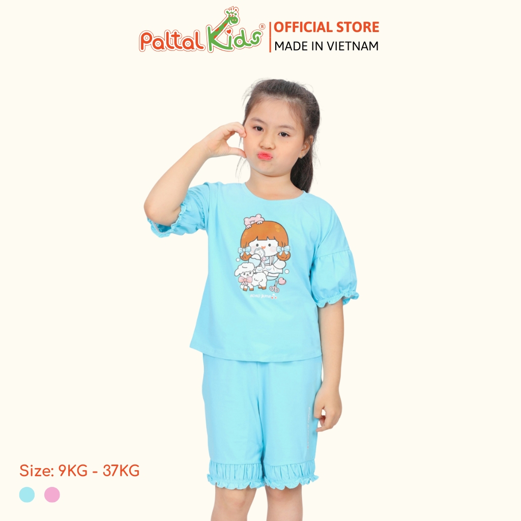 BST Mùa Thu - Bộ Đùi Tay Lỡ Cotton Mỹ Bé Gái Cao Cấp - 025 5197