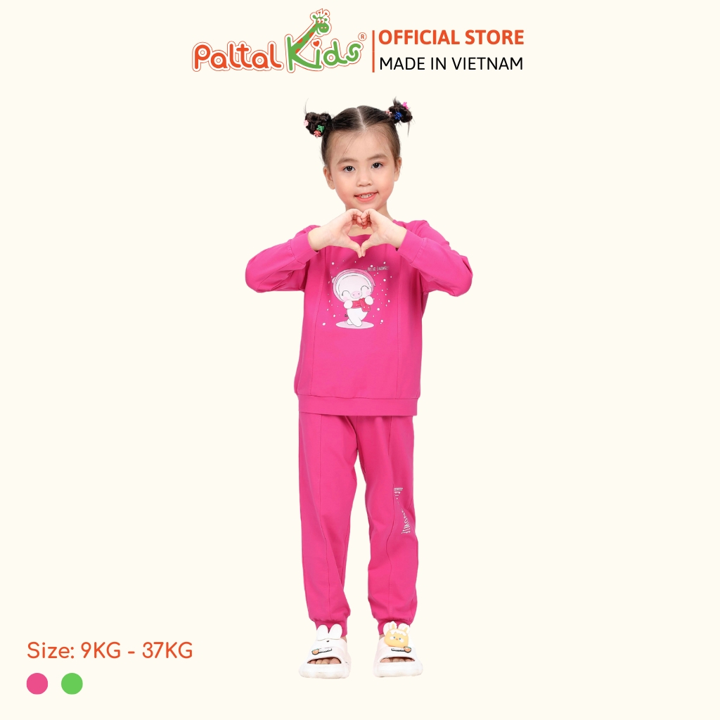 BST Mùa Đông - Đồ Bộ Tay Dài Cotton Mỹ Bé Gái Cao Cấp - 023 6018