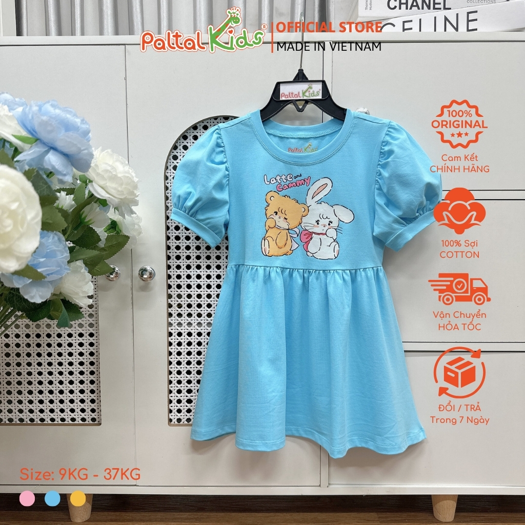 Đầm Babydoll Tay Phồng Cotton Mỹ Cao Cấp - 02C 8035