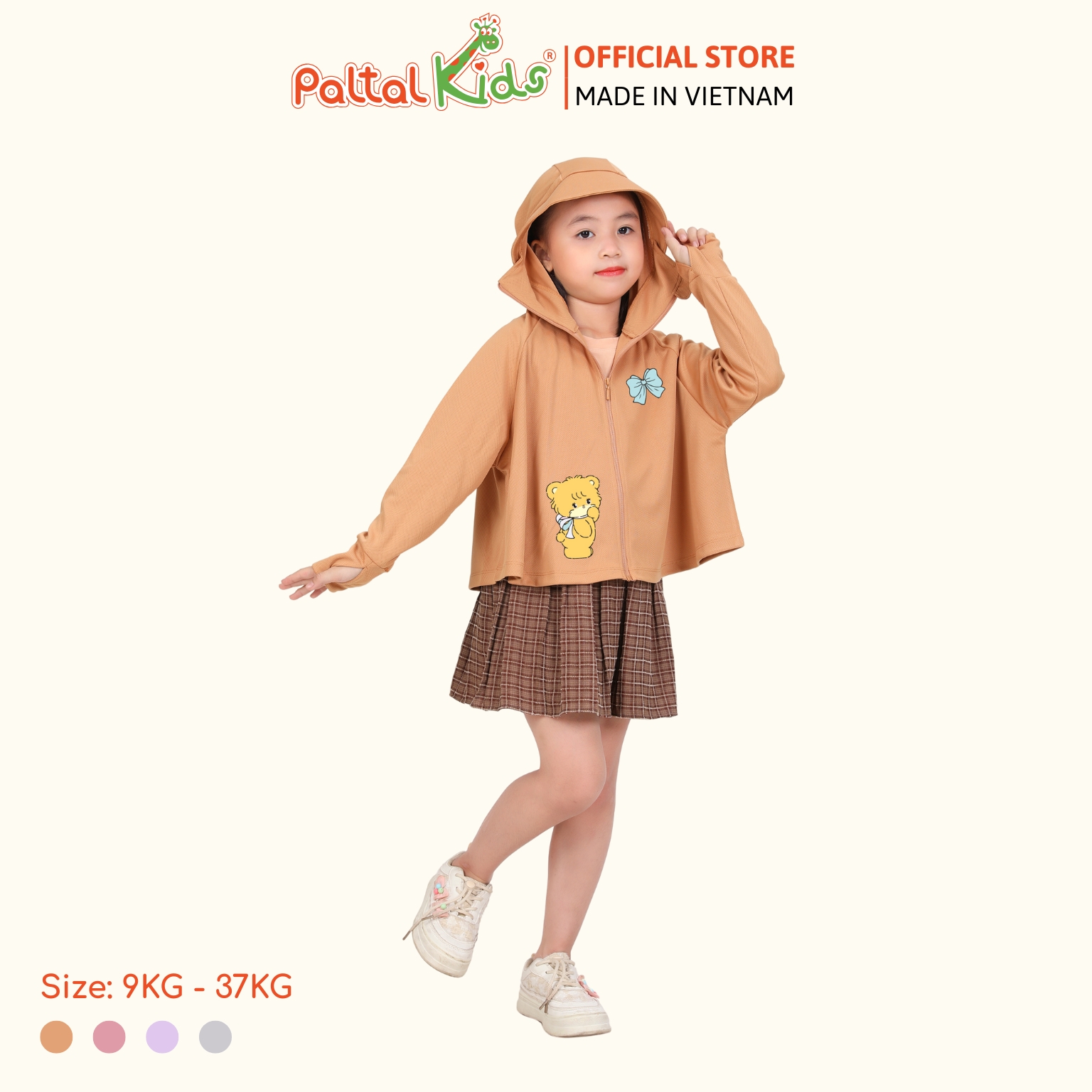 Áo Khoác Croptop Poly Chống Nắng Bé Gái Cao Cấp - 311 4034