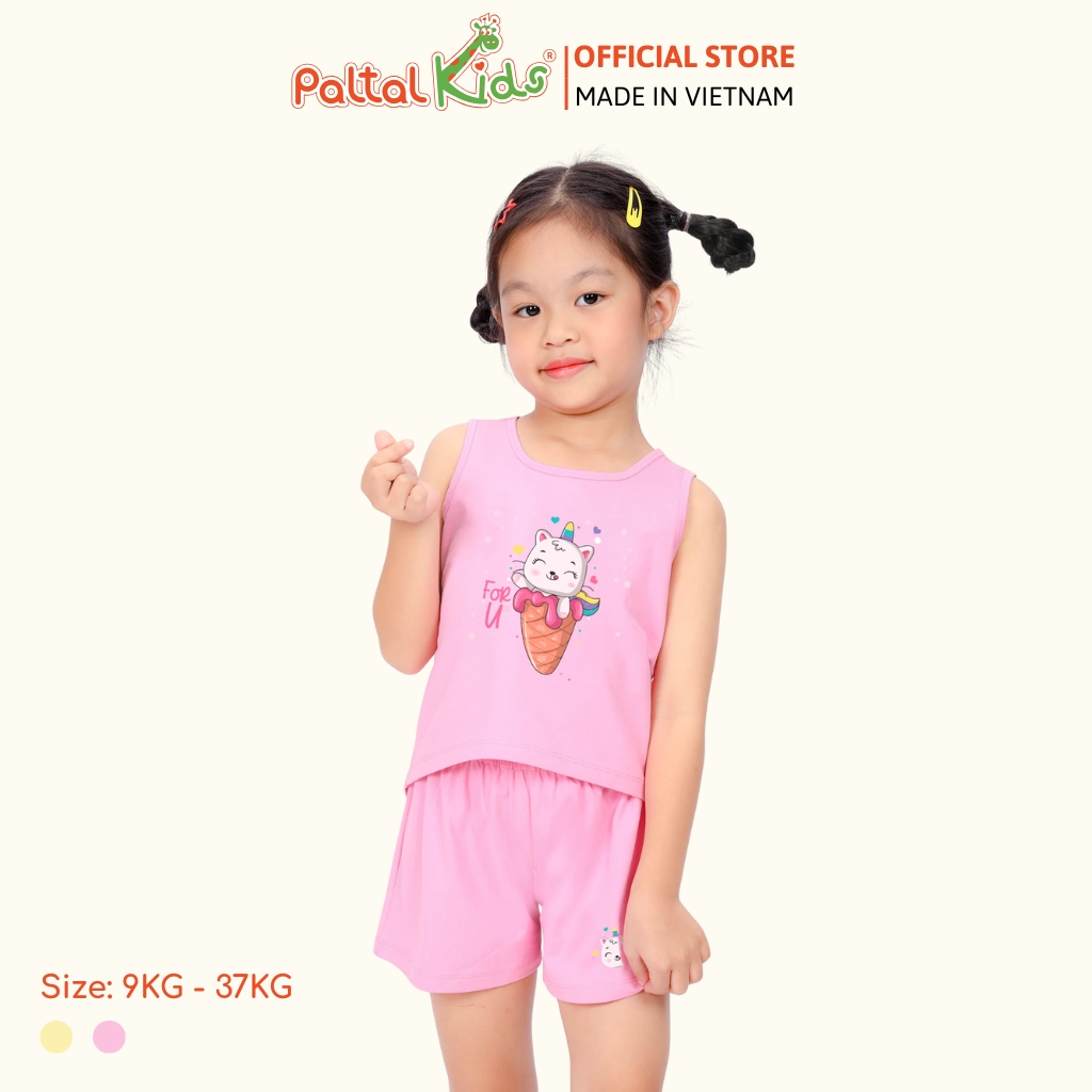 BST Mùa Hạ - Bộ Đùi Tay Ngắn Cotton Mỹ Bé Gái Cao Cấp - 025 2063