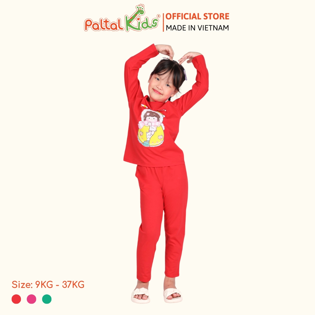 BST Mùa Đông - Đồ Bộ Tay Dài Cotton Mỹ Bé Gái Cao Cấp - 023 6021