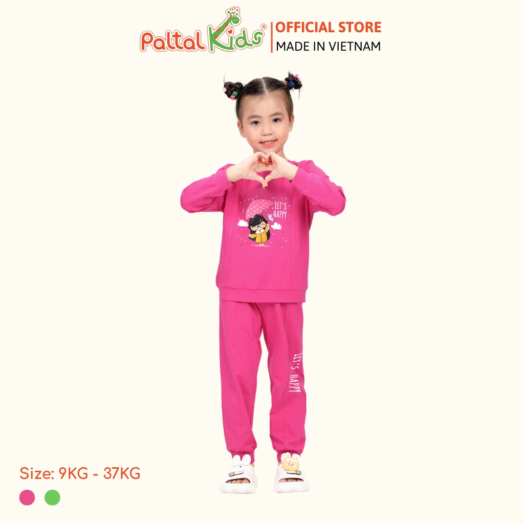 BST Mùa Đông - Bộ Dài Tay Dài Cotton Mỹ Bé Gái Cao Cấp - 023 6034