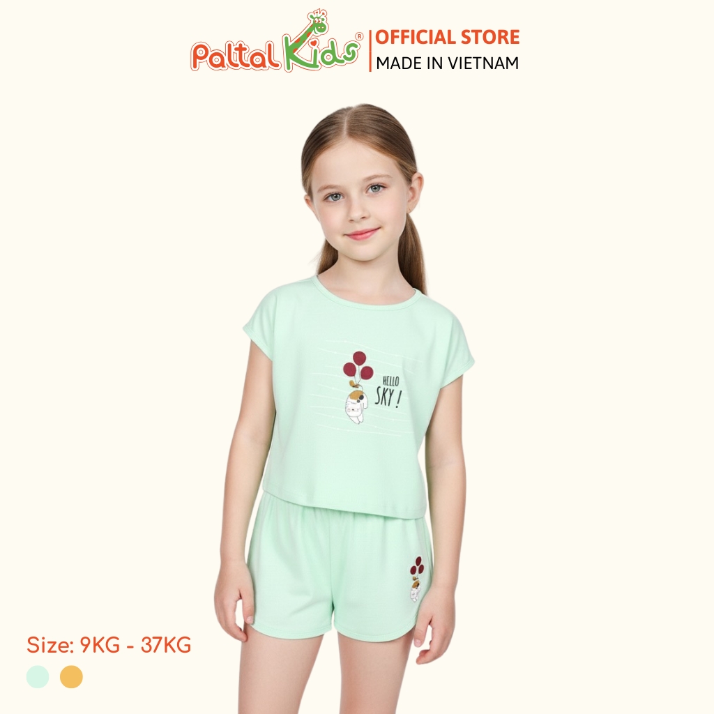 BST Mùa Hạ - Bộ Đùi Tay Ngắn Cotton Mỹ Bé Gái Cao Cấp - 025 2048