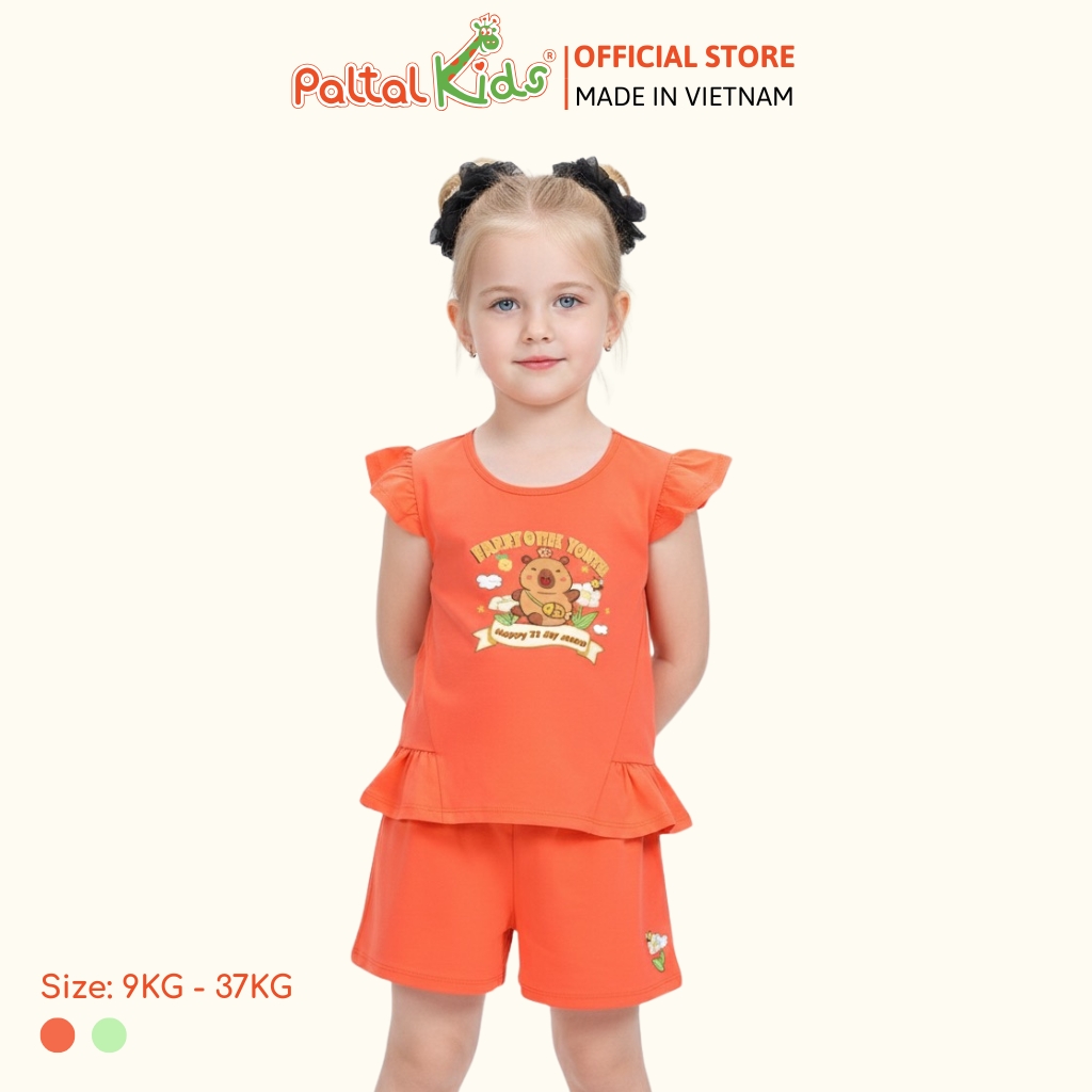 BST Mùa Hạ - Bộ Đùi Tay Ngắn Cotton Mỹ Bé Gái Cao Cấp - 025 2161