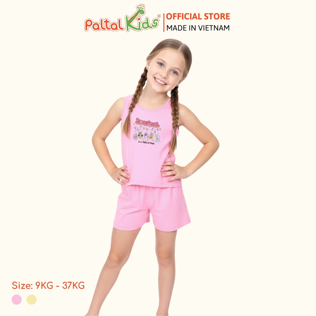 BST Mùa Hạ - Bộ Đùi Tay Ngắn Cotton Mỹ Bé Gái Cao Cấp - 025 2164