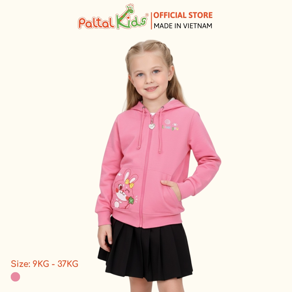 Áo Khoác Tai Thỏ CVC Bé Gái Cao Cấp - 401 4017