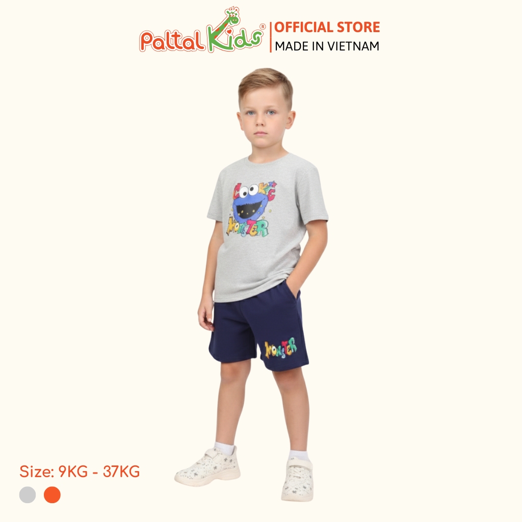 Đồ Bộ Đùi Cotton Mỹ Hình In Quái Vật Bé Trai Cao Cấp - 025 2113