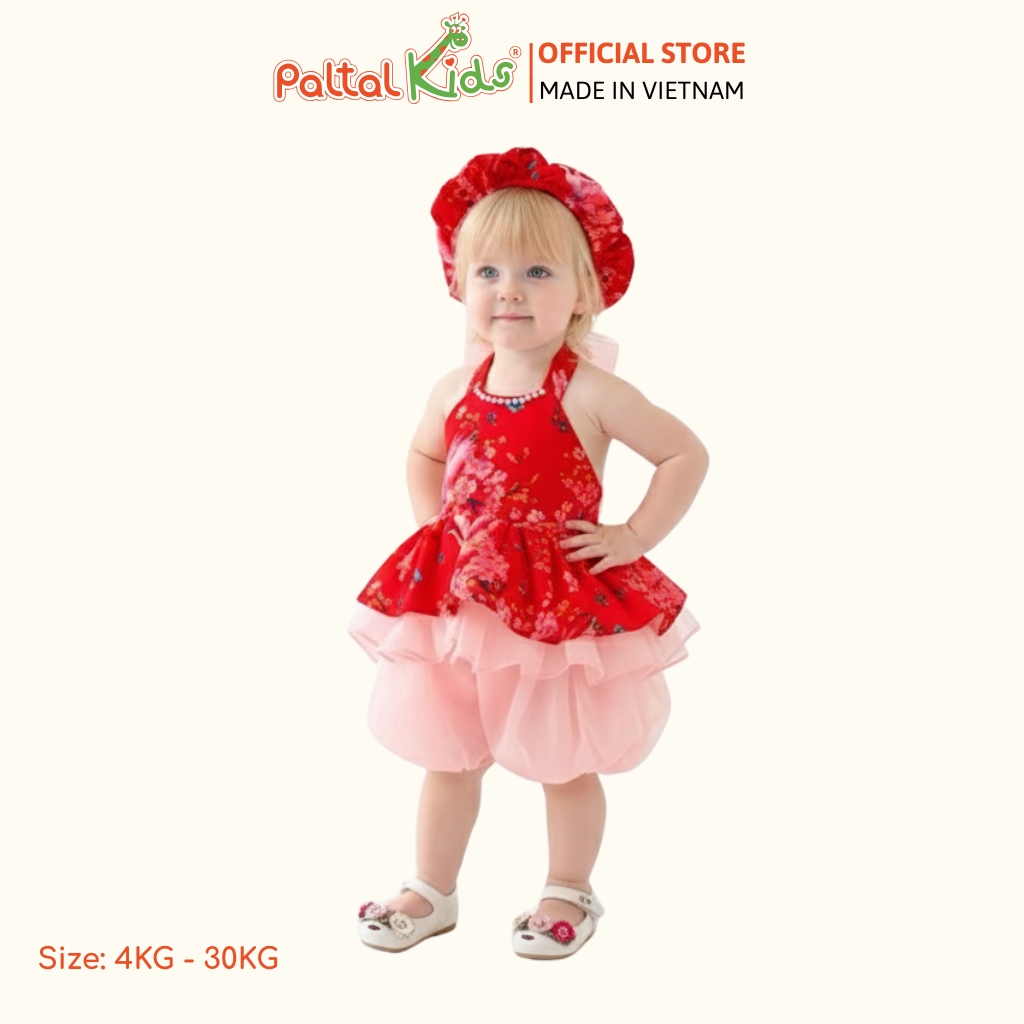 Set Yếm Hạc Lụa Latin Cách Tân Bé Gái Cao Cấp - 533 6095