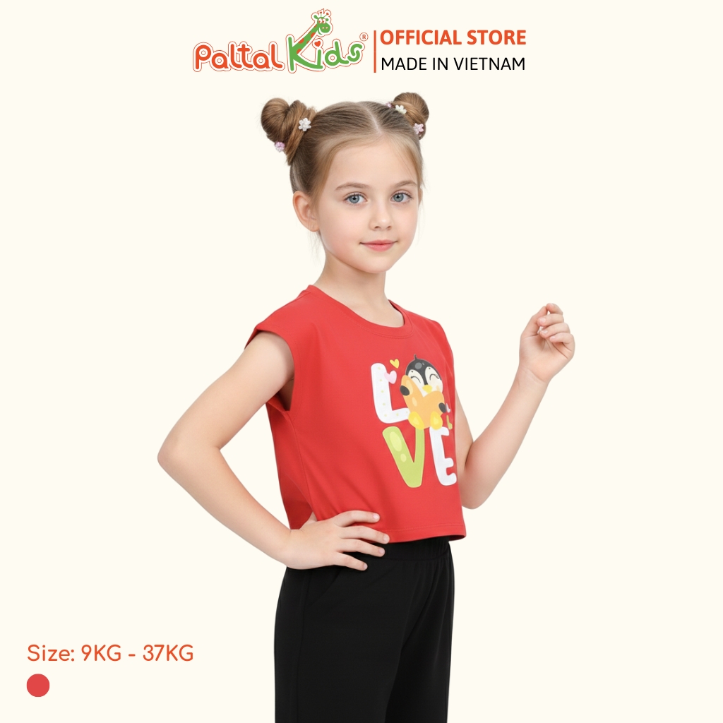 Áo Croptop Cotton Mỹ Bé Gái Cao Cấp - 020 1369