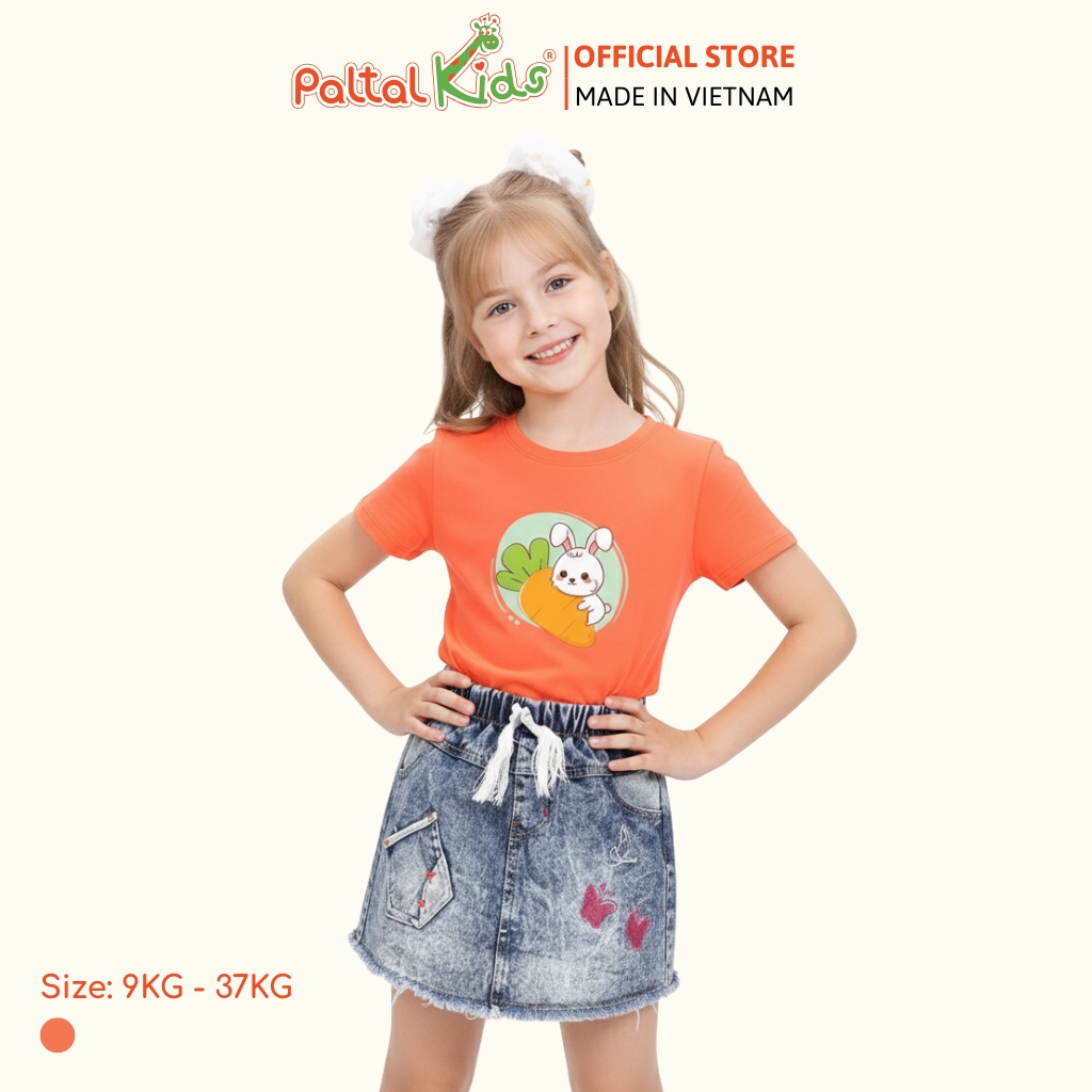 Áo Thun Cotton Mỹ Bé Gái Cao Cấp - 020 1367