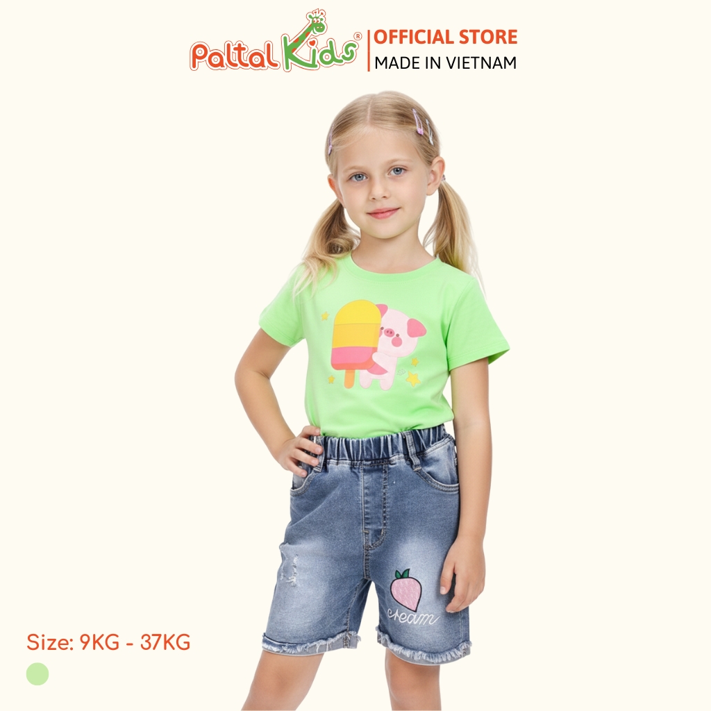 Áo Thun Cotton Mỹ Bé Gái Cao Cấp  - 020 1363