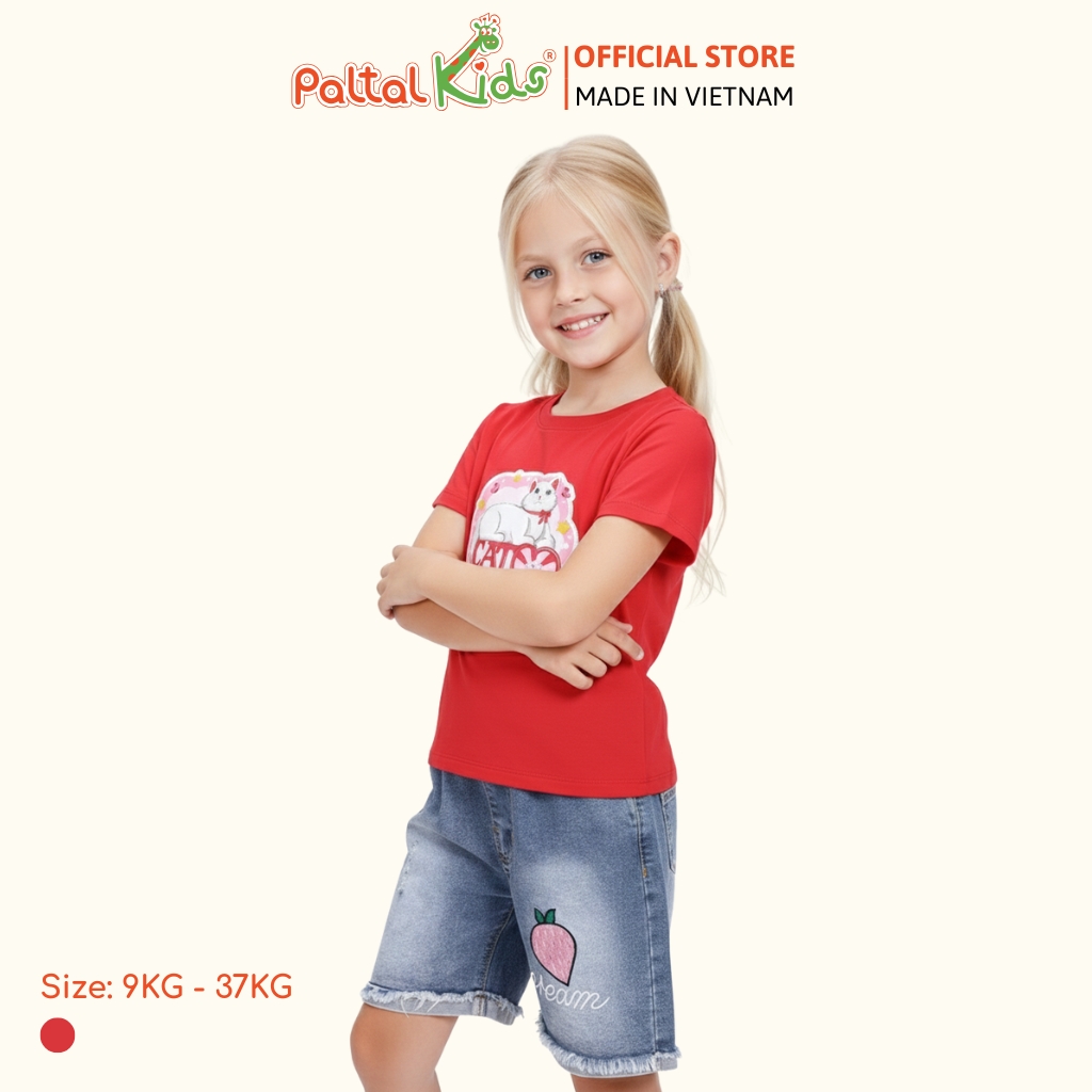 Áo Thun Cotton Mỹ Bé Gái Cao Cấp  - 020 1362