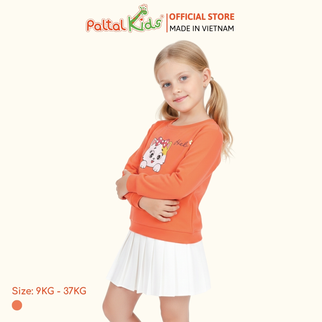 Áo Sweater Cotton Borib Bé Gái Cao Cấp - 020 1381