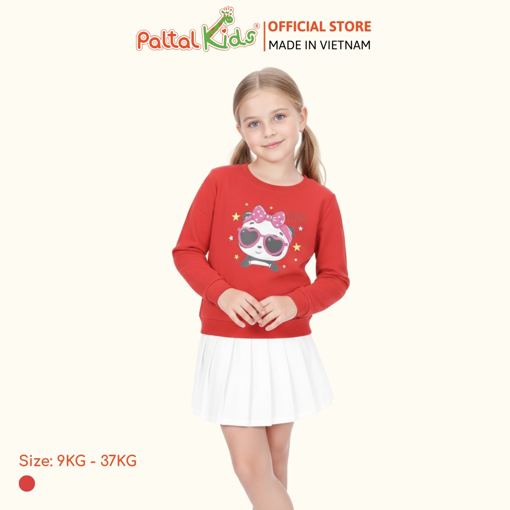 Áo Sweater Cotton Borib Bé Gái Cao Cấp - 020 1376