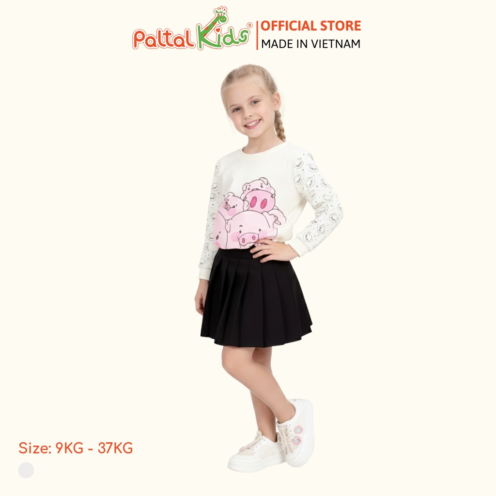 Áo Sweater Cotton Borib Bé Gái Cao Cấp - 020 1382