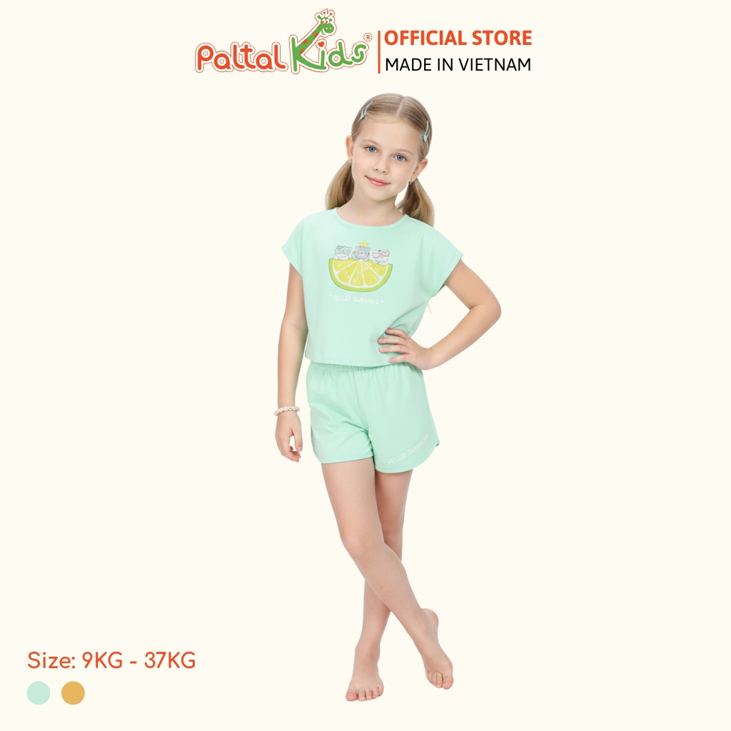 BST Mùa Hạ - Bộ Đùi Tay Ngắn Cotton Mỹ Bé Gái Cao Cấp - 025 5158