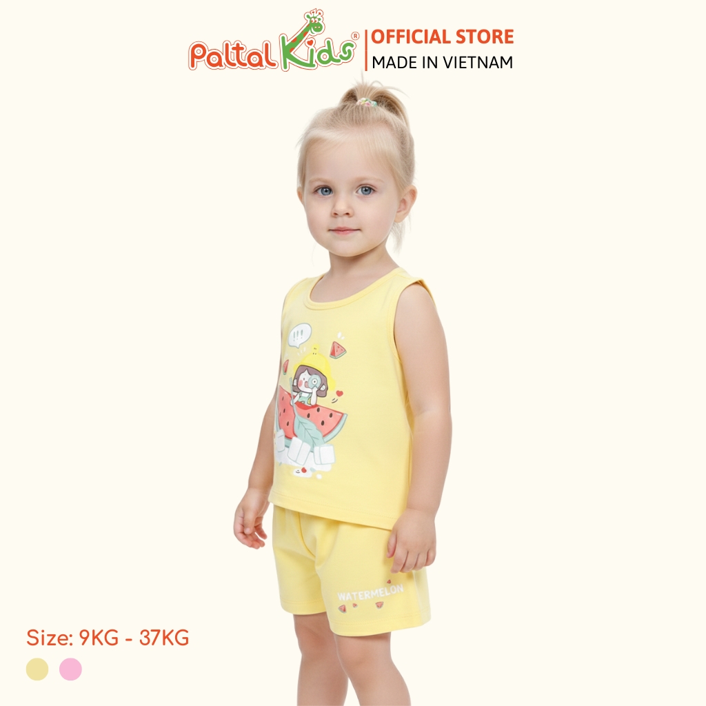 BST Mùa Hạ - Bộ Đùi Tay Ngắn Cotton Mỹ Bé Gái Cao Cấp - 025 5157