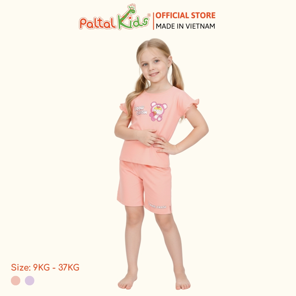 BST Mùa Thu - Bộ Đùi Tay Lỡ Cotton Mỹ Bé Gái Cao Cấp - 025 5198