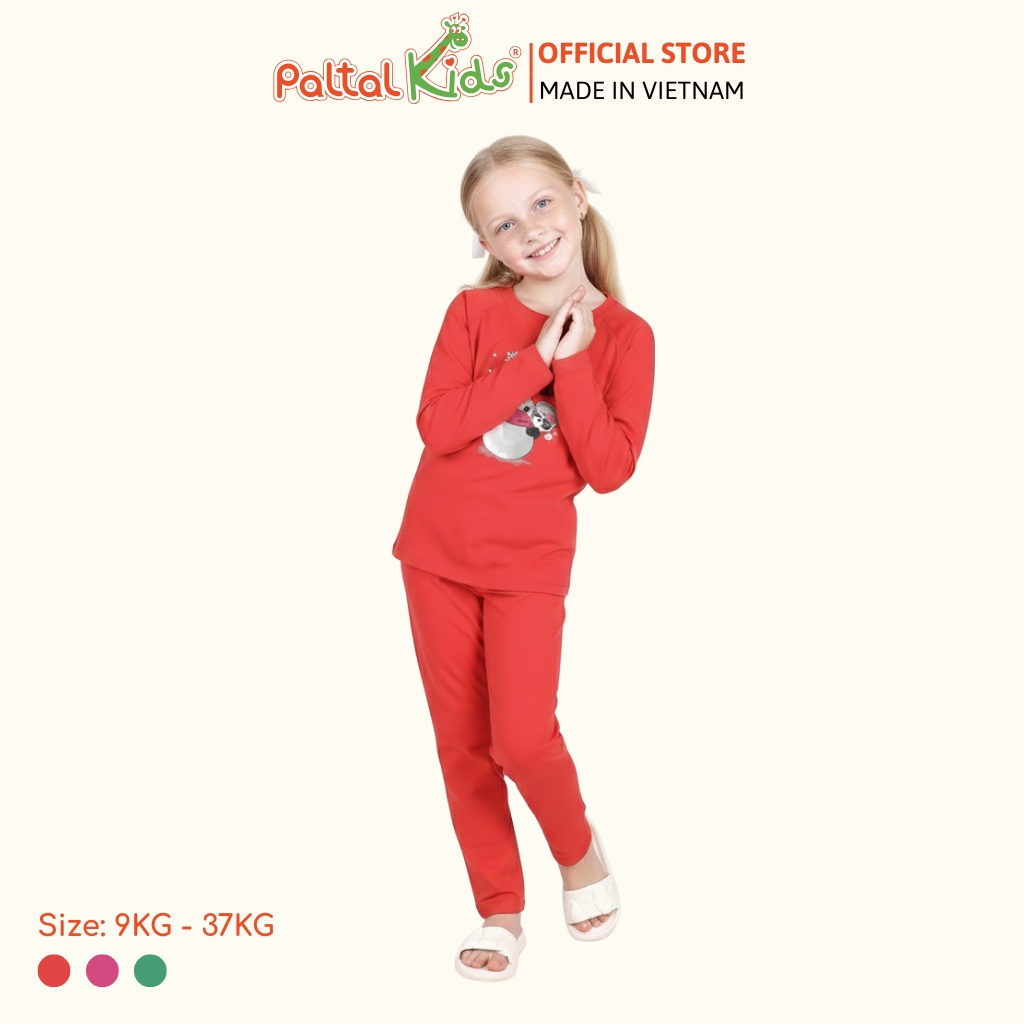 BST Mùa Đông - Đồ Bộ Tay Dài Cotton Mỹ Bé Gái Cao Cấp - 023 6037