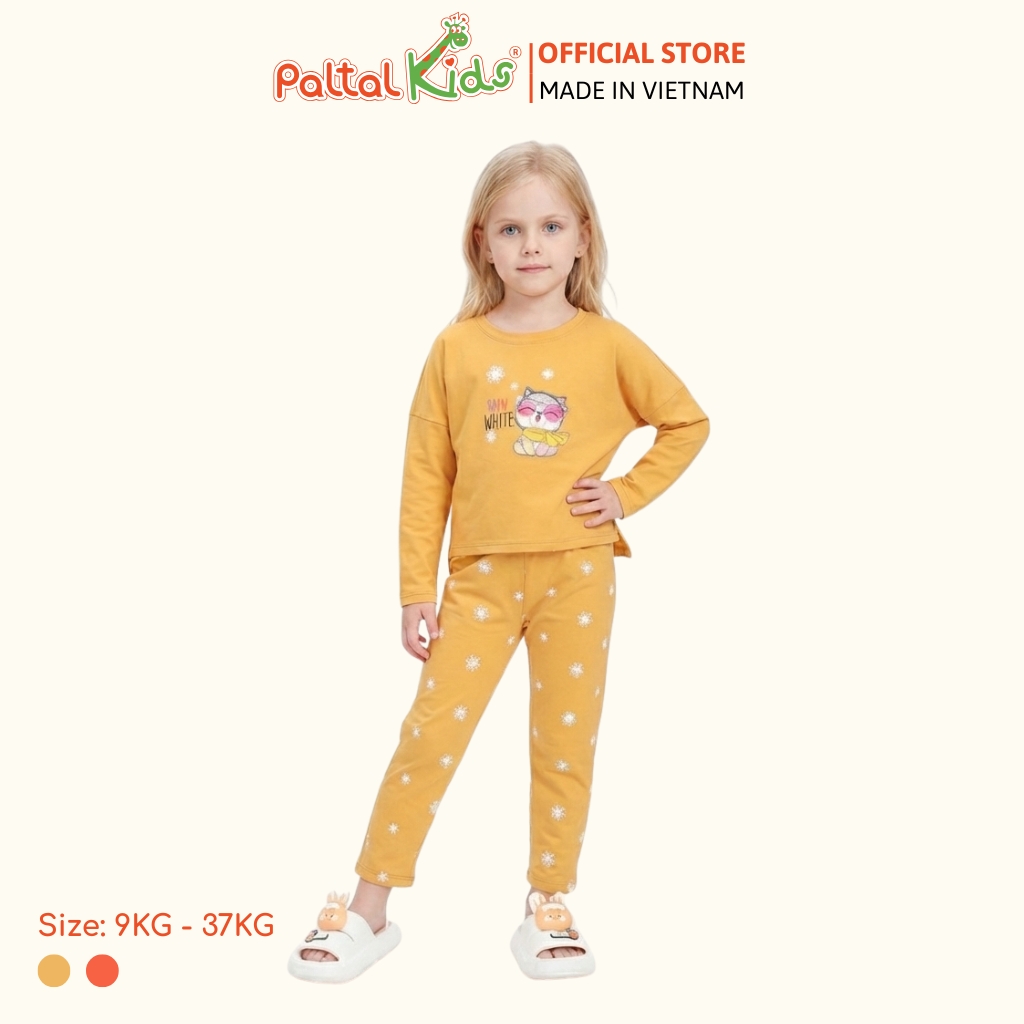 BST Mùa Đông - Đồ Bộ Tay Dài Cotton Mỹ Bé Gái Cao Cấp - 023 6020