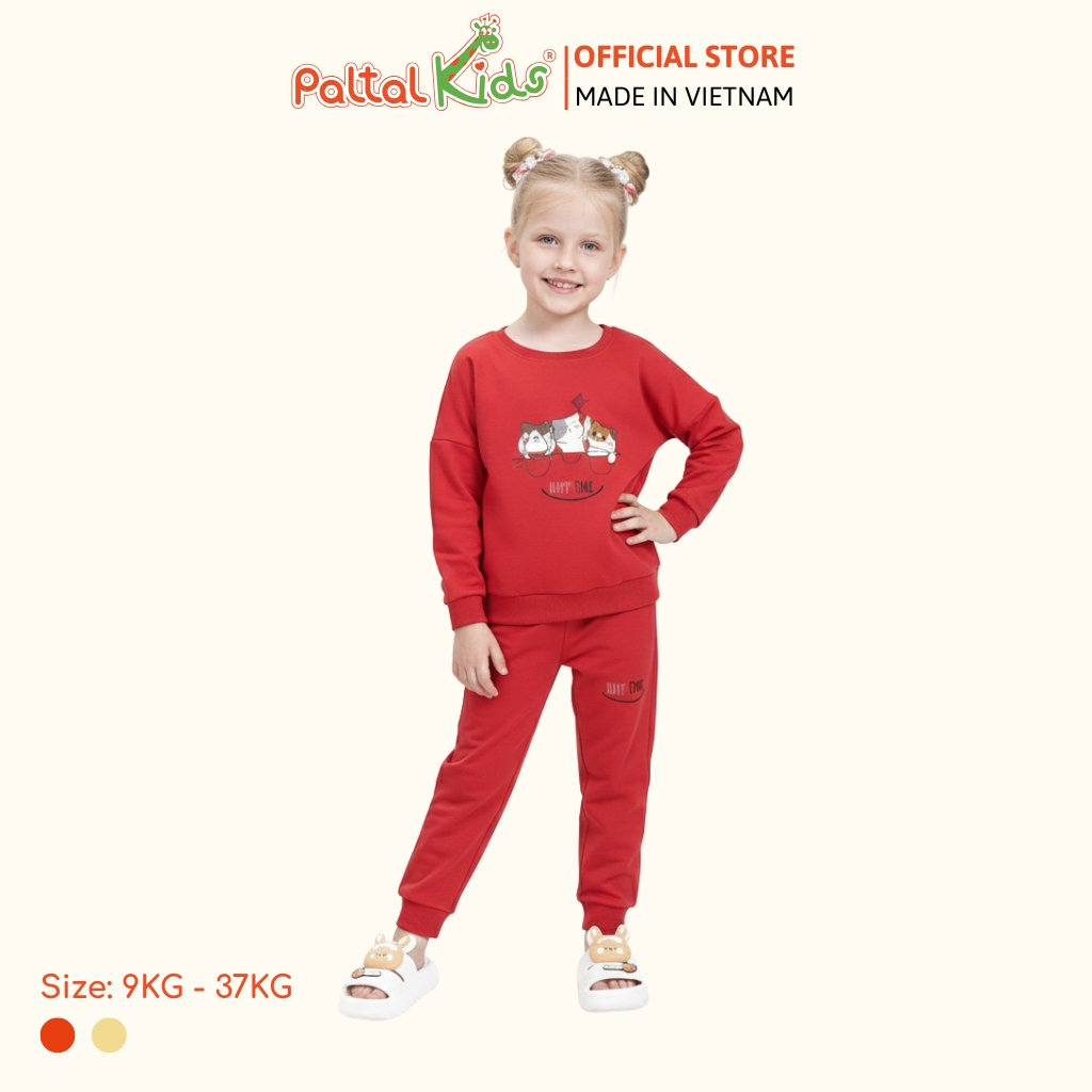 BST Mùa Đông - Bộ Dài Tay Dài Cotton Mỹ Bé Gái Cao Cấp - 023 6035