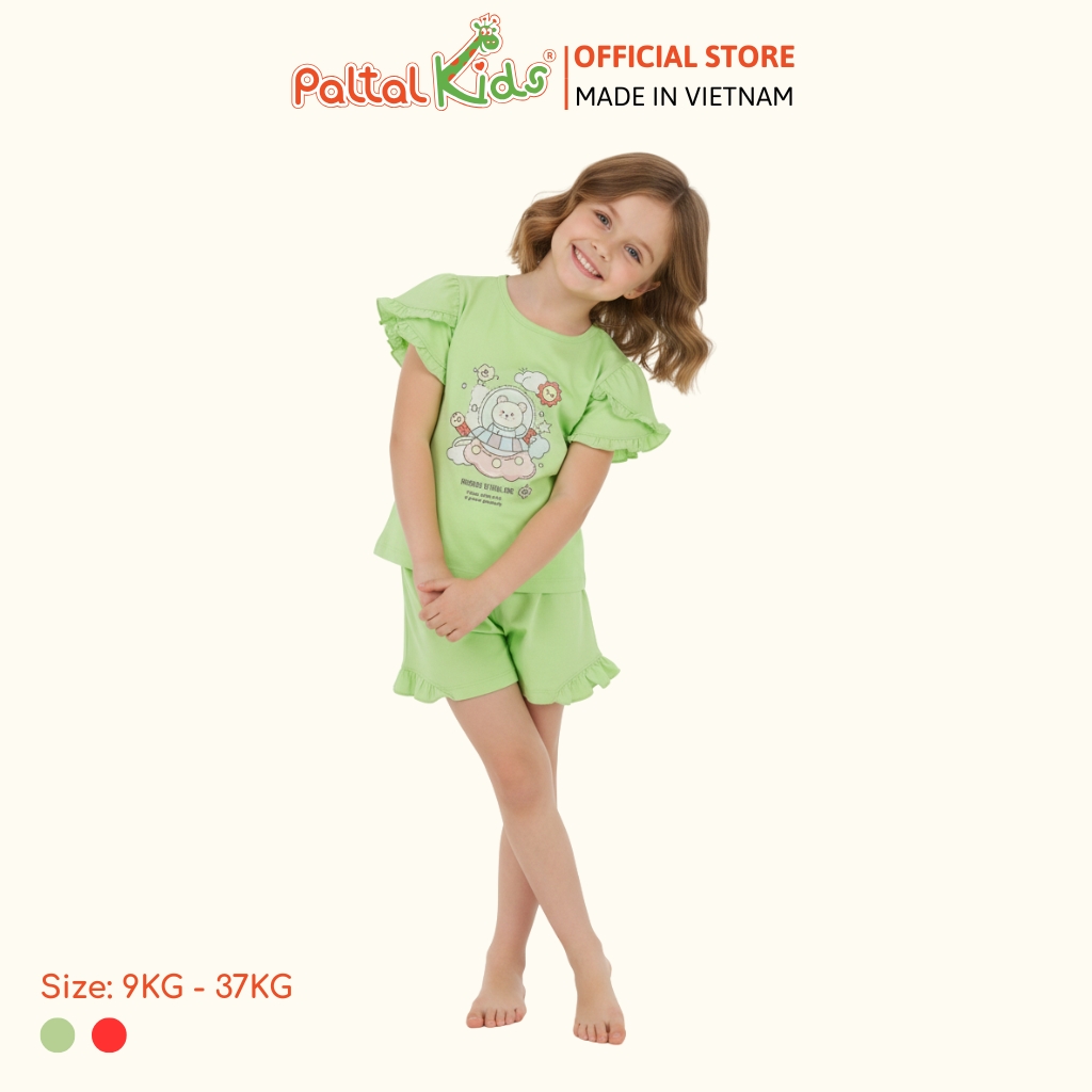 BST Mùa Xuân - Bộ Đùi Tay Ngắn Cotton Mỹ Bé Gái Cao Cấp - 025 2170