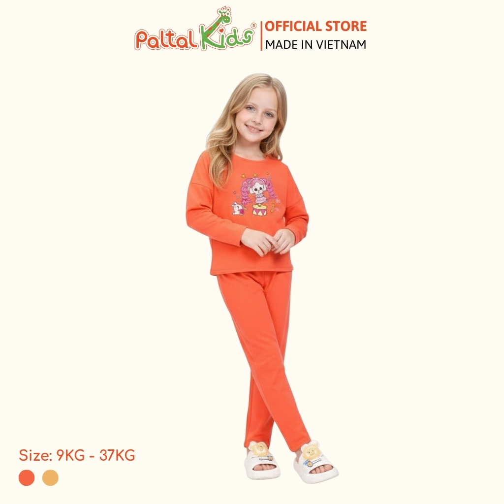 BST Mùa Đông - Bộ Dài Tay Dài Cotton Mỹ Bé Gái Cao Cấp - 023 6084