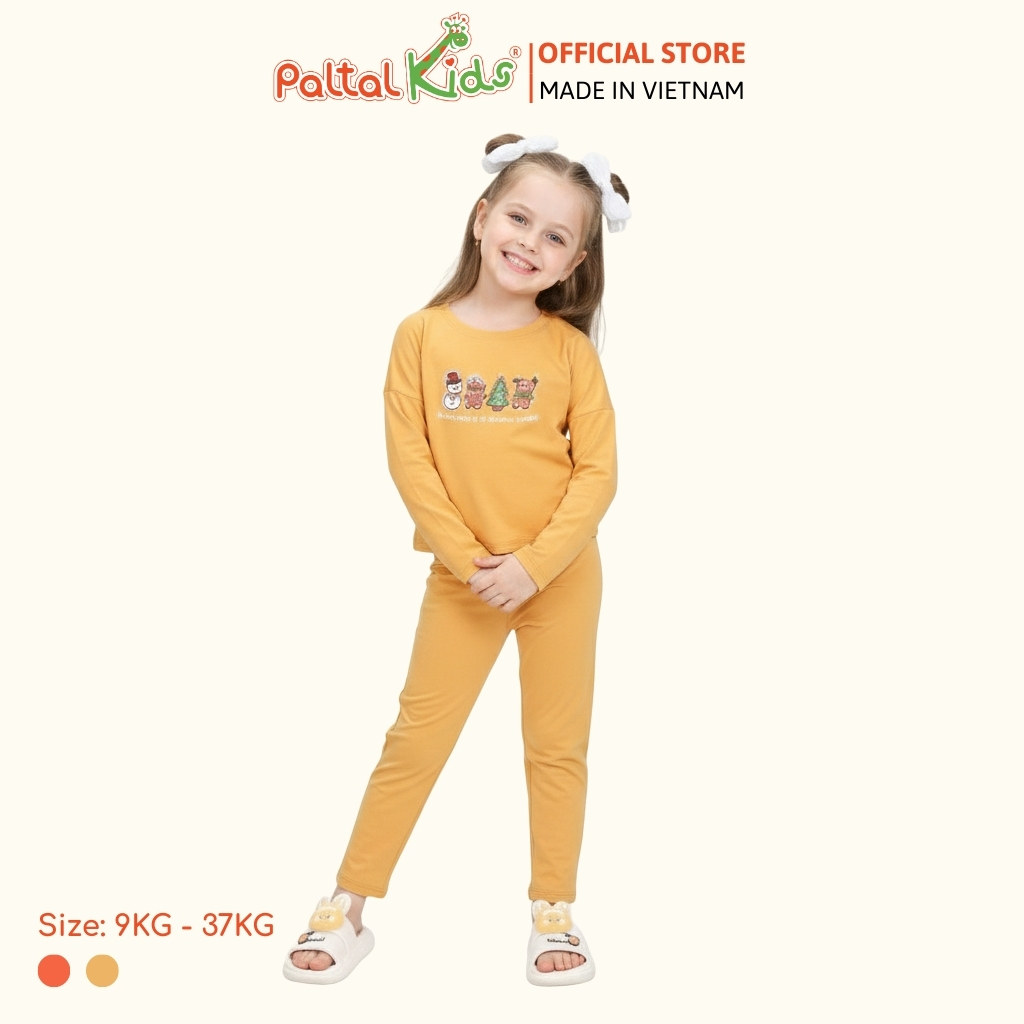 BST Mùa Đông - Bộ Dài Tay Dài Cotton Mỹ Bé Gái Cao Cấp - 023 6083