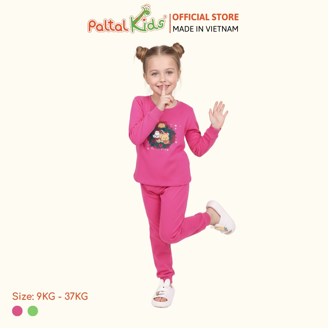 BST Mùa Đông - Bộ Dài Tay Dài Cotton Mỹ Bé Gái Cao Cấp - 023 6085