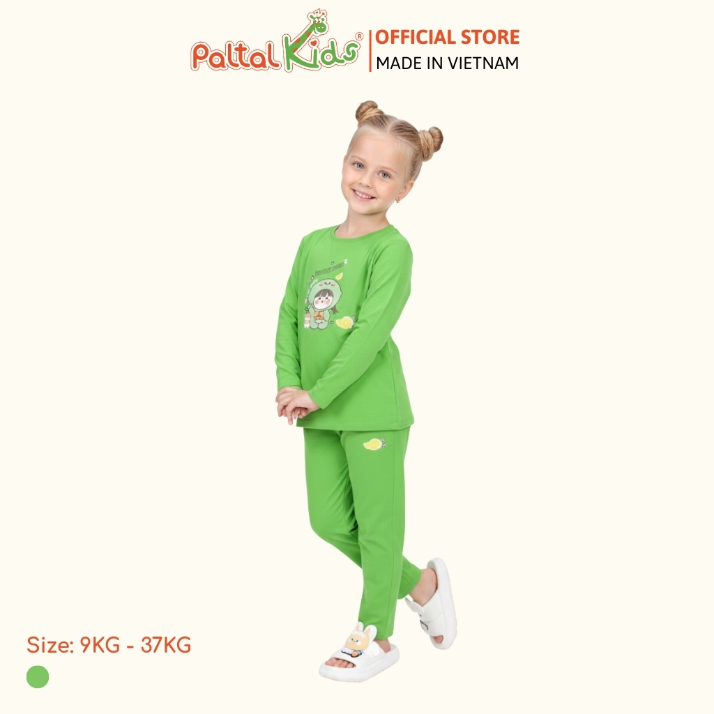 BST Mùa Đông - Bộ Dài Tay Dài Cotton Mỹ Bé Gái Cao Cấp - 023 6081