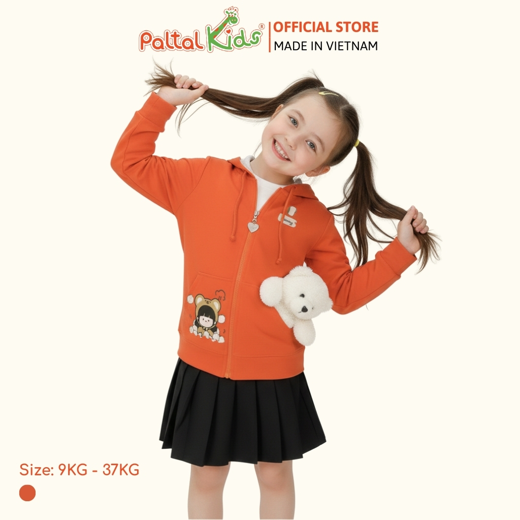 Áo Khoác Tai Thỏ CVC Bé Gái Cao Cấp - 401 4013