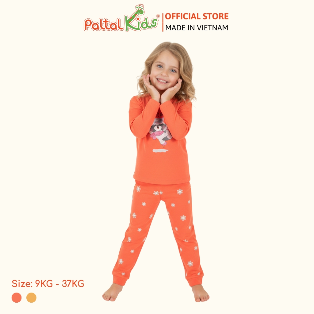 BST Mùa Đông - Bộ Dài Tay Dài Cotton Mỹ Bé Gái Cao Cấp - 023 6036