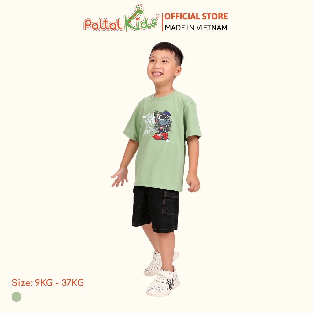Áo Thun Cotton Mỹ Hình In Cún Ngầu Bé Trai Cao Cấp - 020 1399