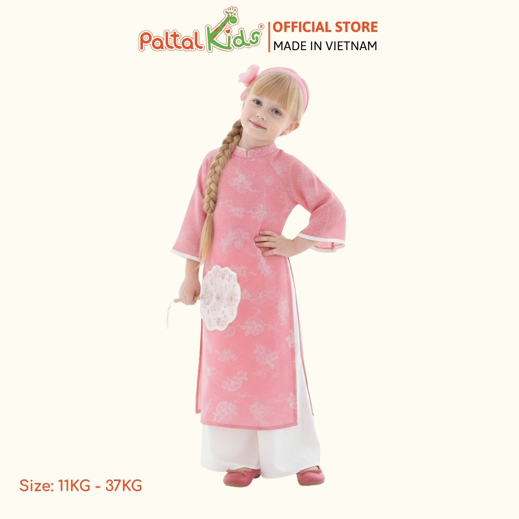 Set Áo Dài Gấm Mềm Cách Tân Bé Gái Cao Cấp - 533 6126