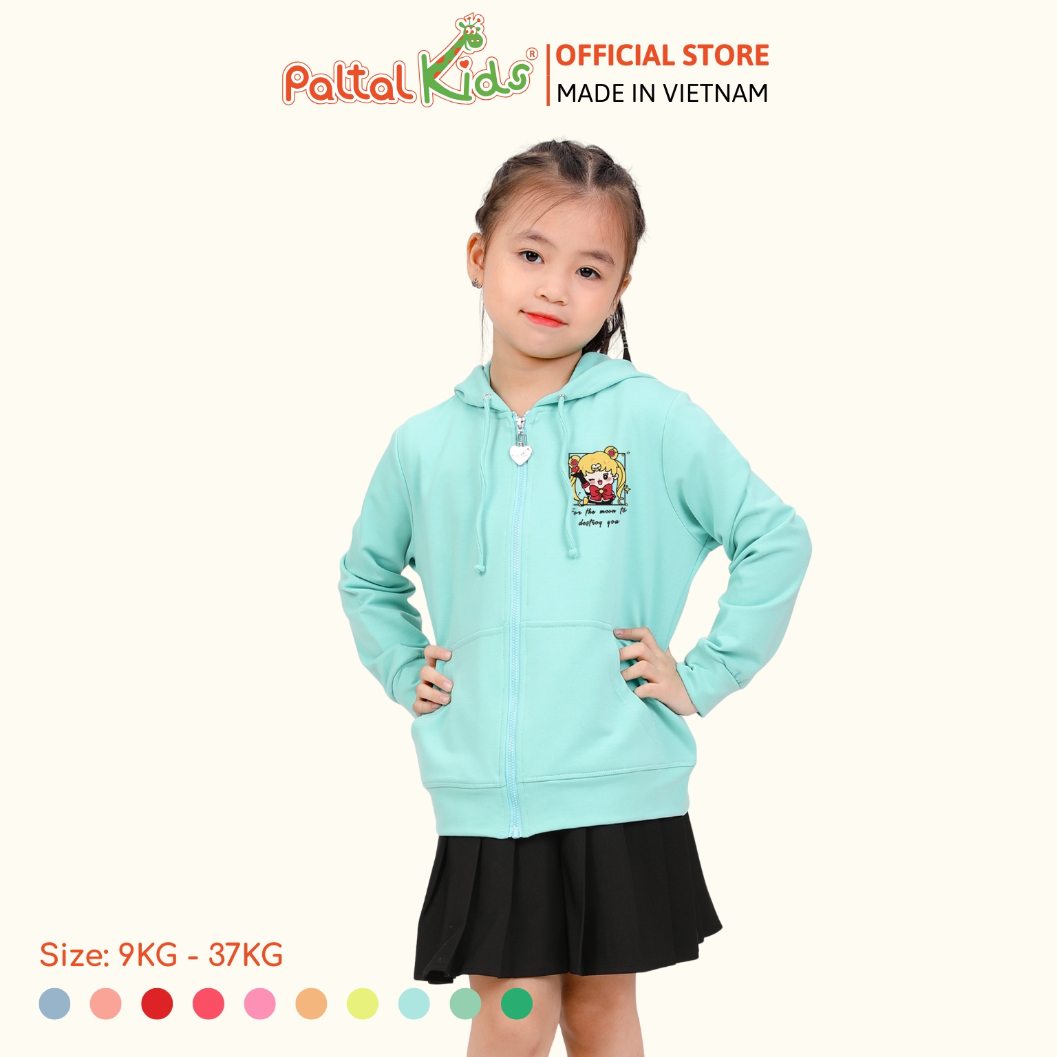 Áo Khoác Cotton TC Chống Nắng Bé Gái Cao Cấp - 431 4028