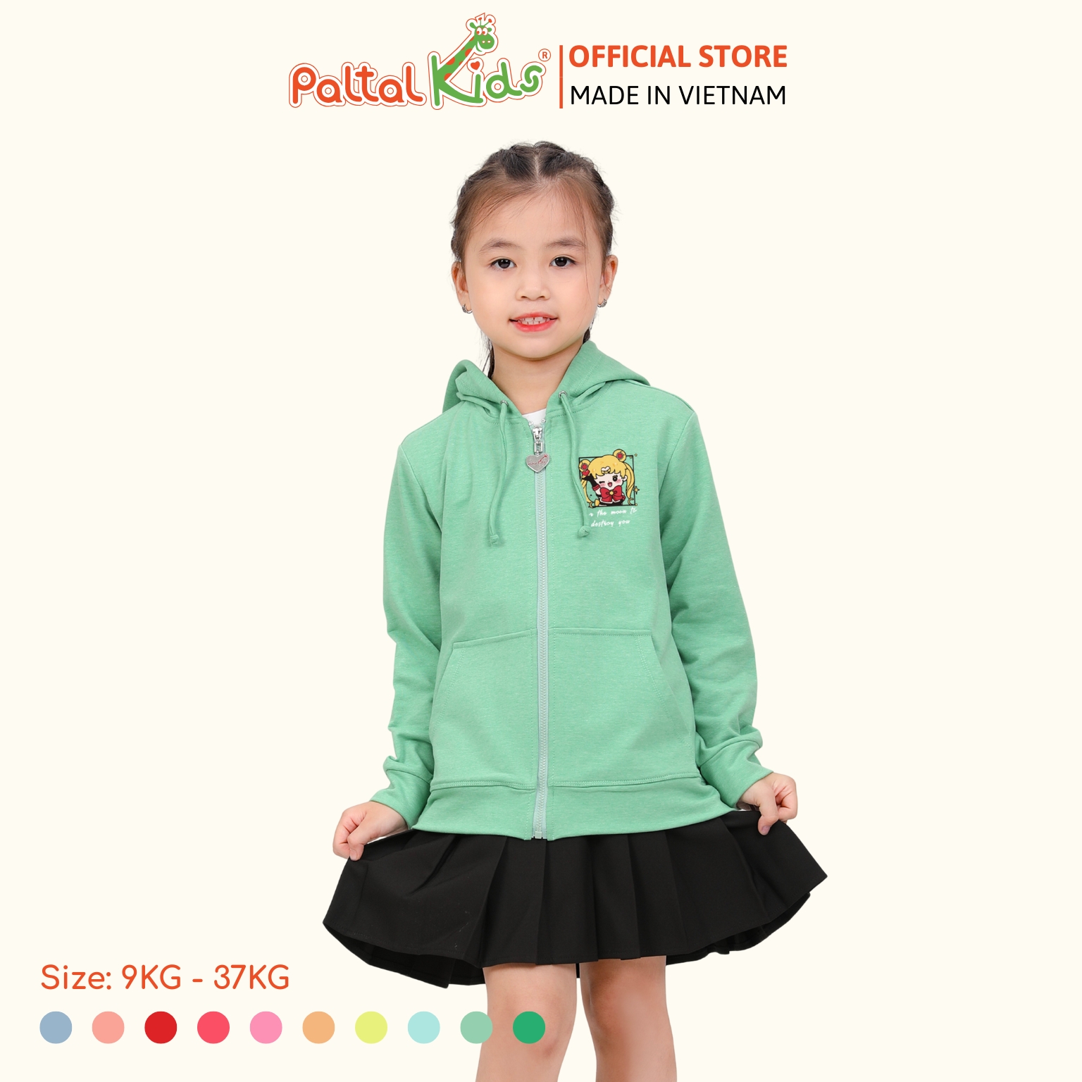 Áo Khoác Cotton TC Chống Nắng Bé Gái Cao Cấp - 431 4028