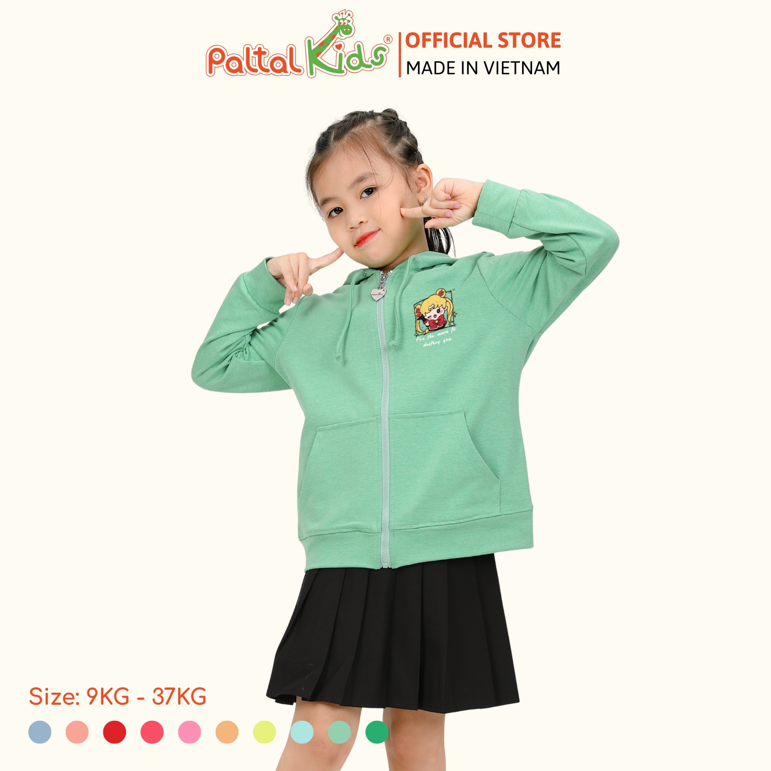 Áo Khoác Cotton TC Chống Nắng Bé Gái Cao Cấp - 431 4028