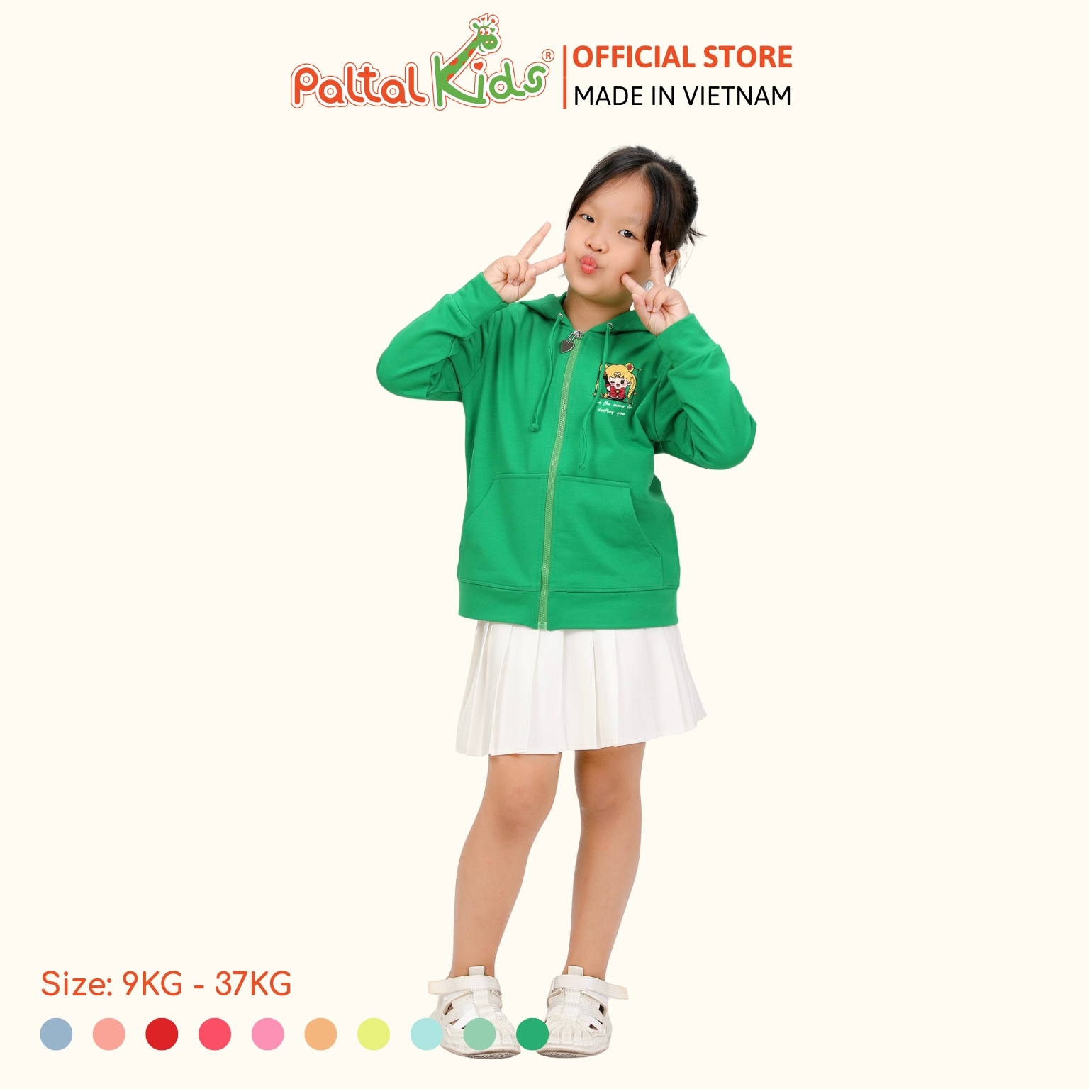 Áo Khoác Cotton TC Chống Nắng Bé Gái Cao Cấp - 431 4028