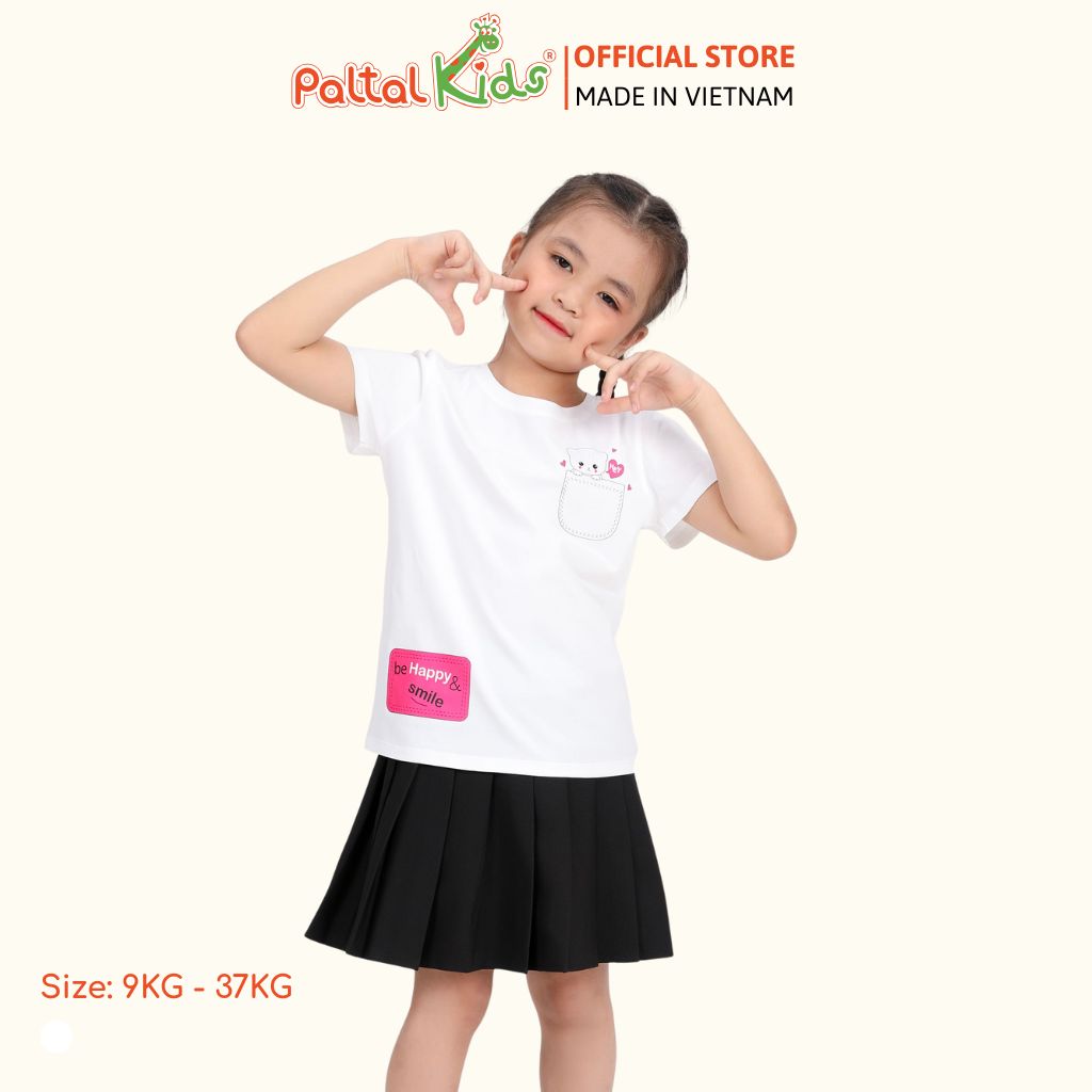 Áo Thun Cotton Mỹ Bé Gái Cao Cấp - 020 1375