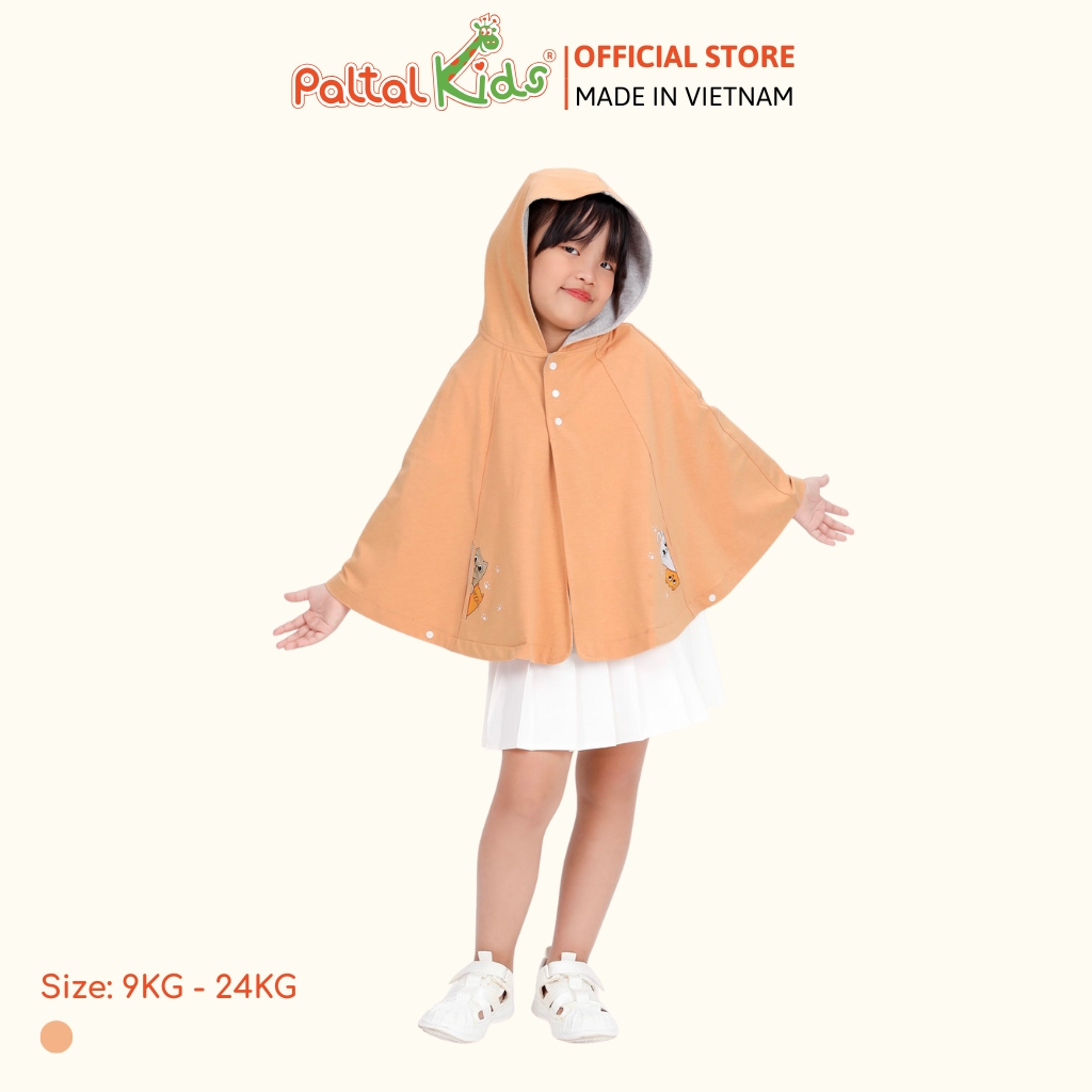 Áo Choàng Cánh Dơi Cotton Melan Bé Gái Cao Cấp - 191 4007