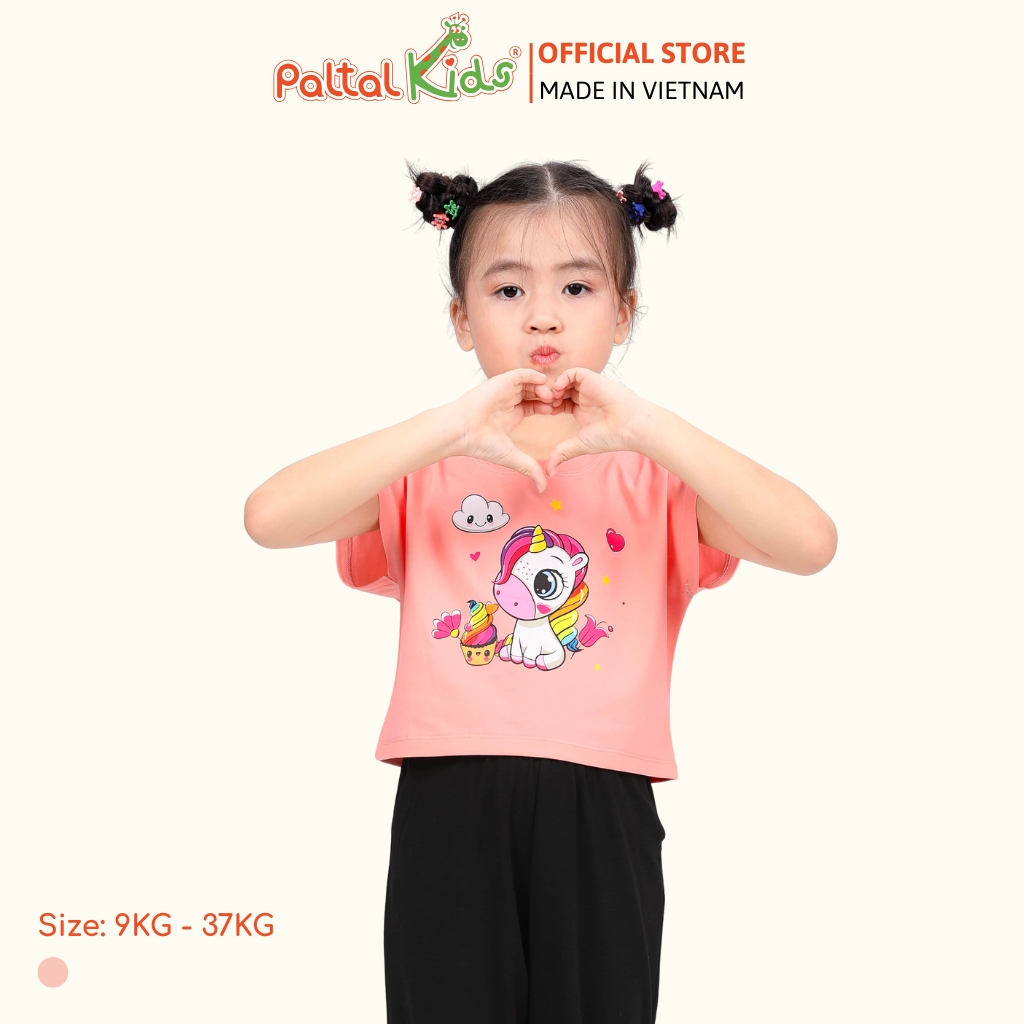 Áo Croptop Cotton Mỹ Bé Gái Cao Cấp - 020 1372