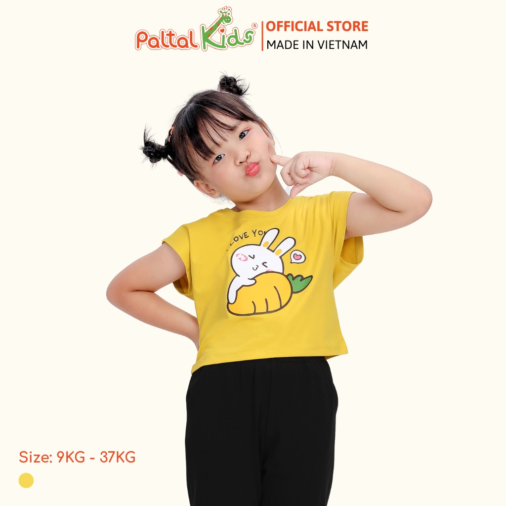 Áo Croptop Cotton Mỹ Bé Gái Cao Cấp - 020 1373