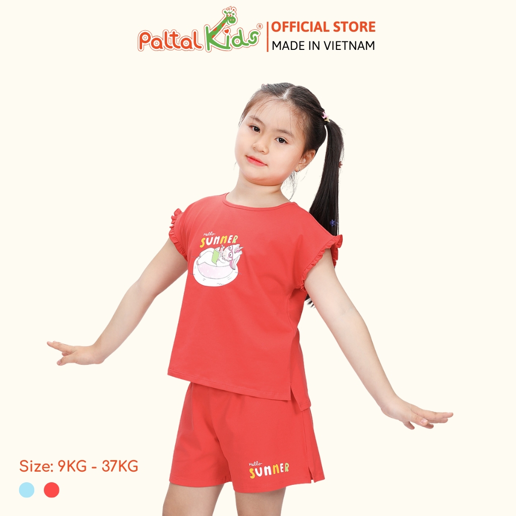 BST Mùa Hạ - Bộ Đùi Tay Ngắn Cotton Mỹ Bé Gái Cao Cấp - 025 5155