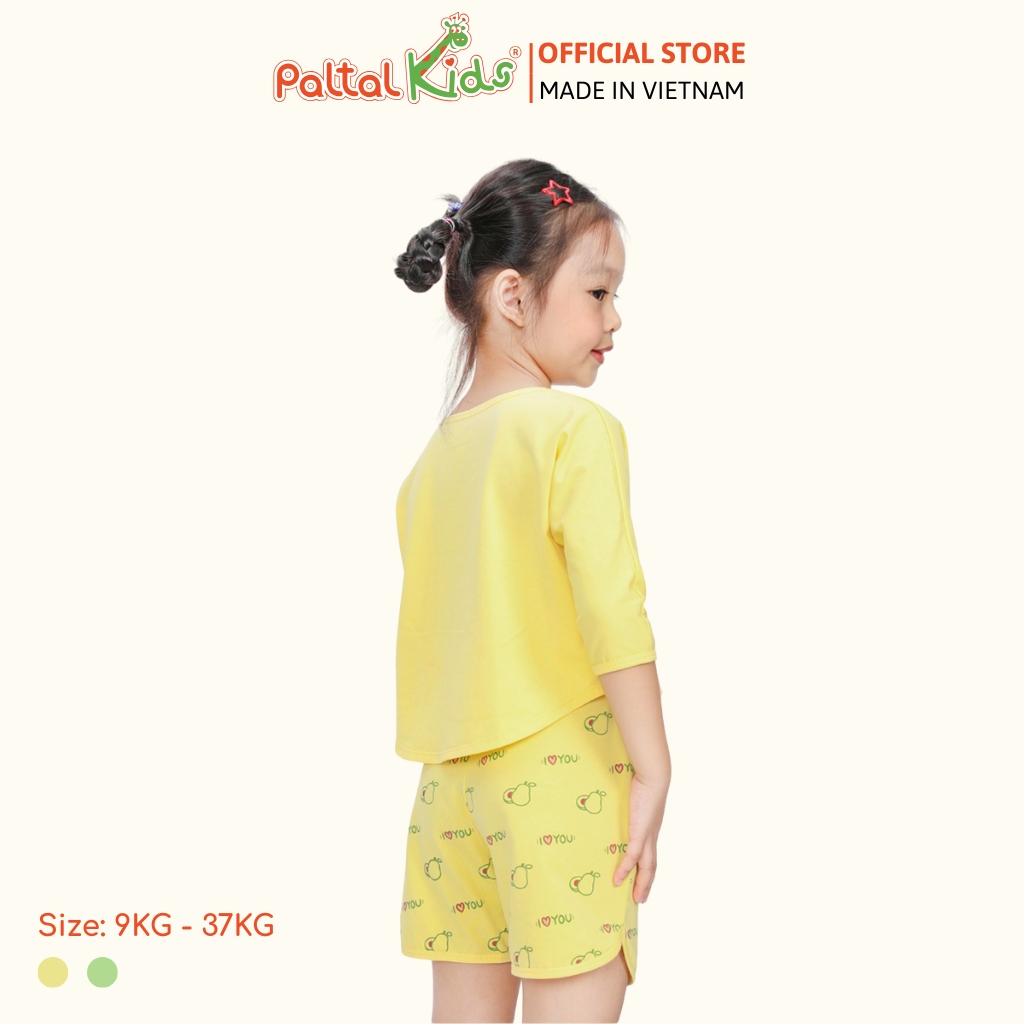 BST Mùa Thu - Bộ Đùi Tay Lỡ Cotton Mỹ Bé Gái Cao Cấp - 025 5195