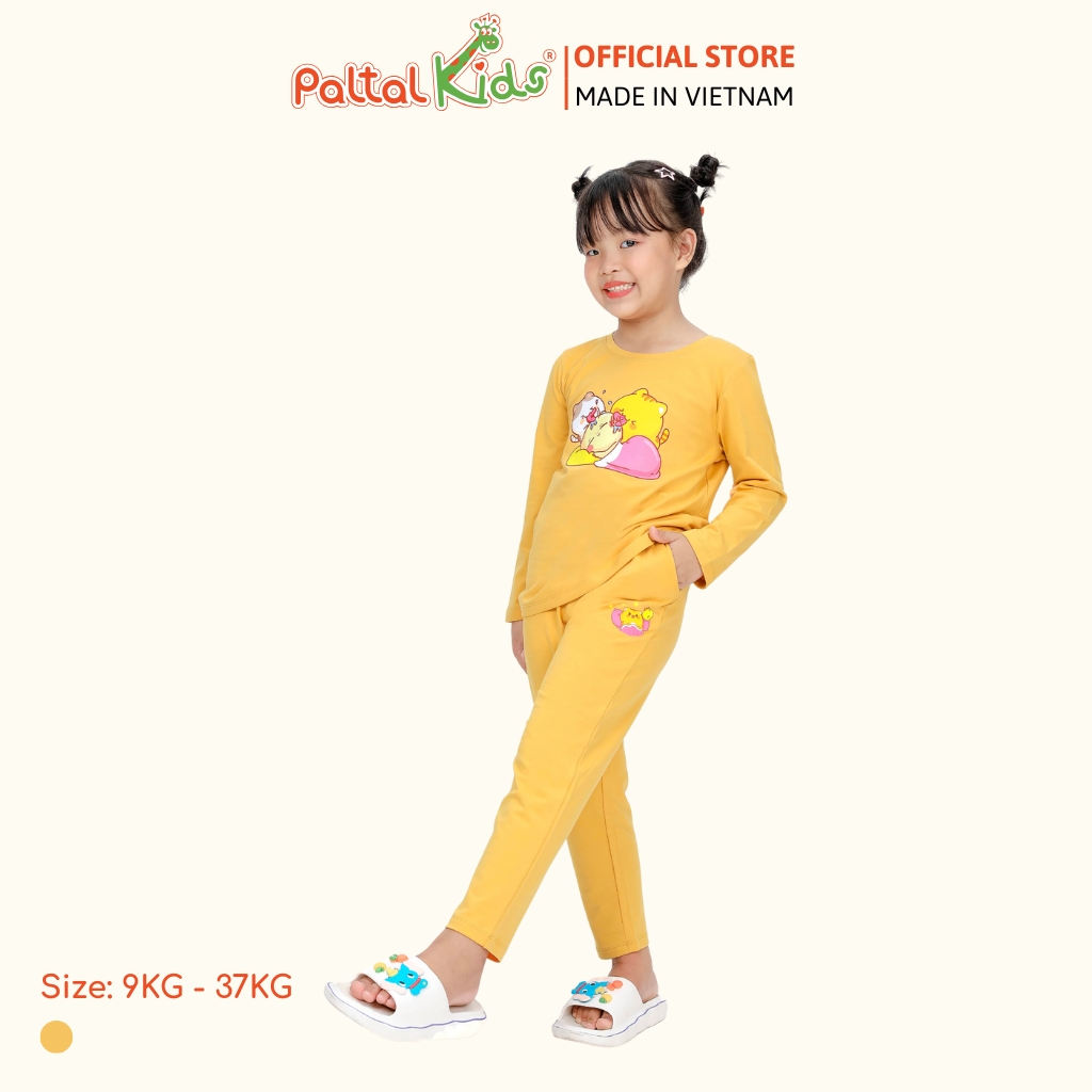 BST Mùa Đông - Đồ Bộ Tay Dài Cotton Mỹ Bé Gái Cao Cấp - 023 6023