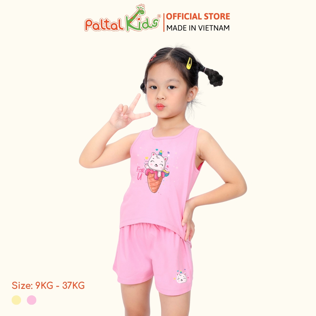 BST Mùa Hạ - Bộ Đùi Tay Ngắn Cotton Mỹ Bé Gái Cao Cấp - 025 2063